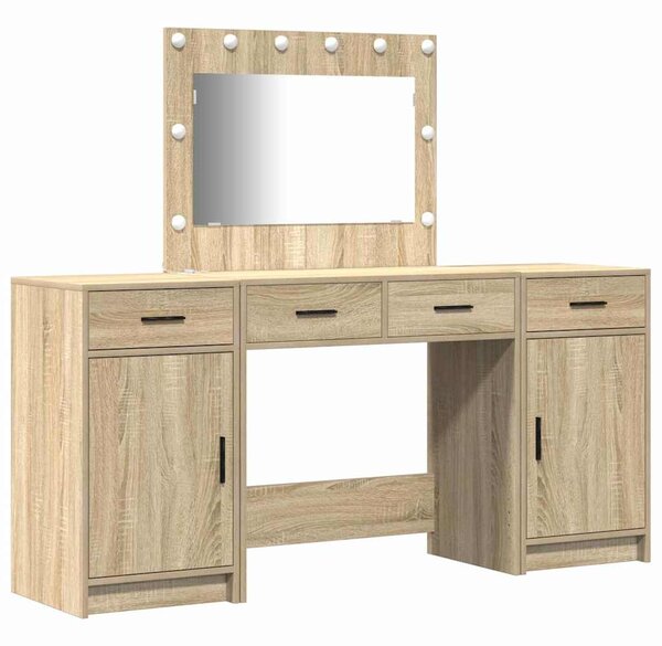 Kosmetický stůl 3 ks Hnědá 78,5 x 41 x 135 cm Kompozitní dřevo 3334247