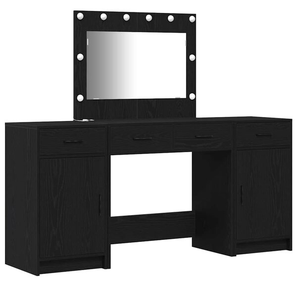 Kosmetický stůl 3 ks Černá 78,5 x 41 x 135 cm Kompozitní dřevo 3334246