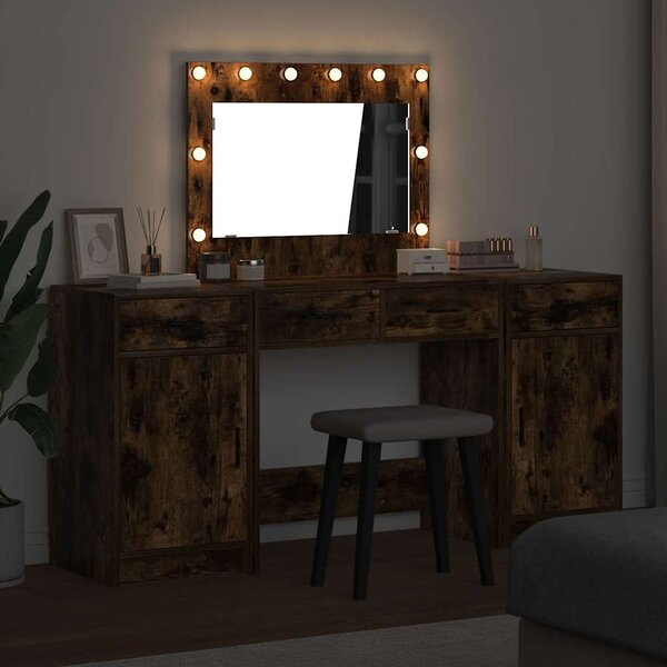 Kosmetický stůl 3 ks Hnědá 78,5 x 41 x 135 cm Kompozitní dřevo 3334249