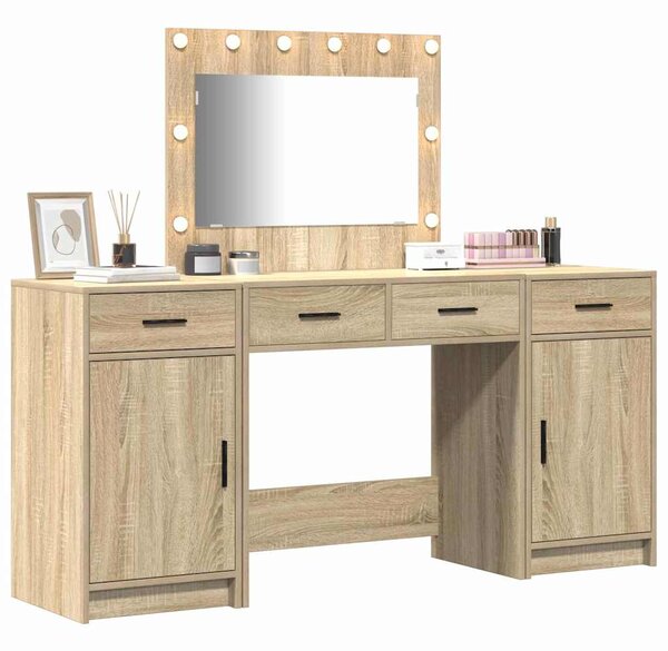 Kosmetický stůl 3 ks Hnědá 78,5 x 41 x 135 cm Kompozitní dřevo 3334247