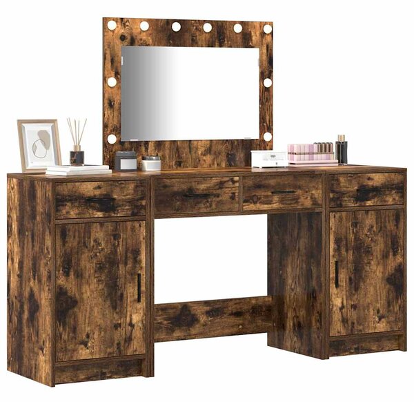 Kosmetický stůl 3 ks Hnědá 78,5 x 41 x 135 cm Kompozitní dřevo 3334249