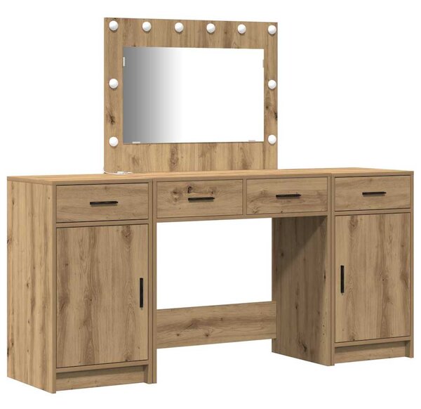 Kosmetický stůl 3 ks Hnědá 78,5 x 41 x 135 cm Kompozitní dřevo 3334253