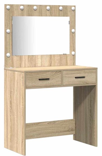 Kosmetický stůl 2 ks Hnědá 78,5 x 41 x 135 cm Kompozitní dřevo 3334265