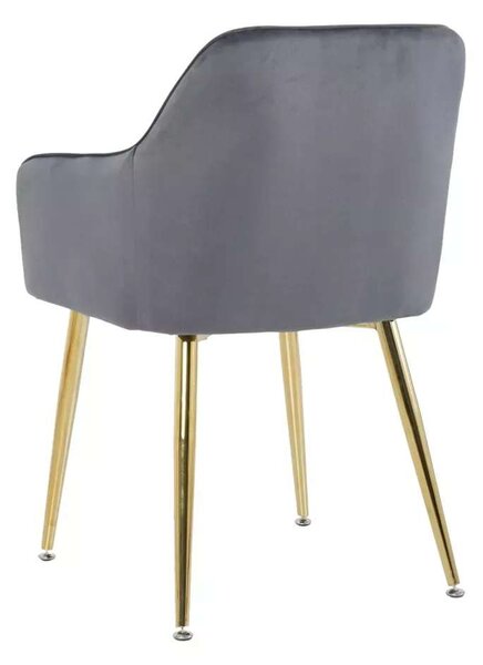 LuxuryForm DESIGN Jídelní židle AUSTIN VELUR - tmavě šedá