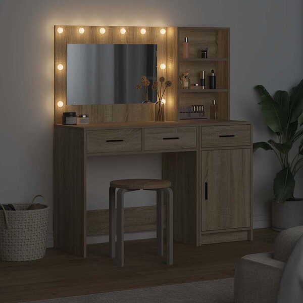 Kosmetický stůl 2 ks Hnědá 78,5 x 41 x 135 cm Kompozitní dřevo 3334265