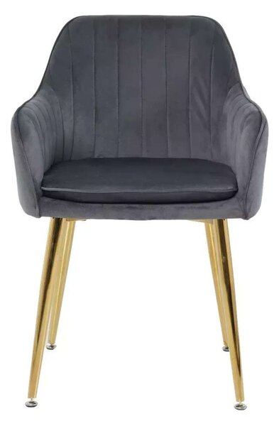 LuxuryForm DESIGN Jídelní židle AUSTIN VELUR - tmavě šedá