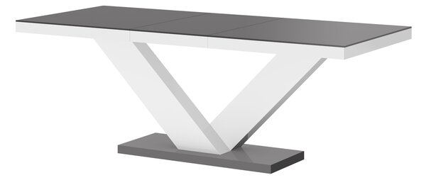 Jídelní stůl VICTORIA (šedá mat/bílá lesk/šedá mat)