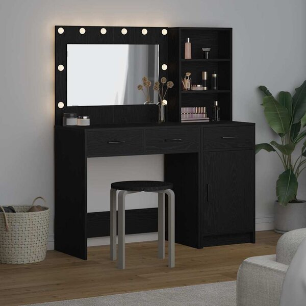 Kosmetický stůl 2 ks Černá 78,5 x 41 x 135 cm Kompozitní dřevo 3334264