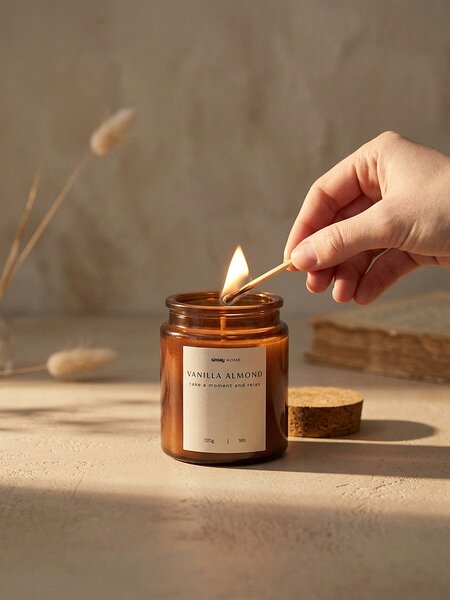 Sinsay - Svíčka Vanilla Almond - hnědá
