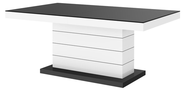 Konferenční stolek MATERA LUX (černá mat/bílá lesk/černá mat)