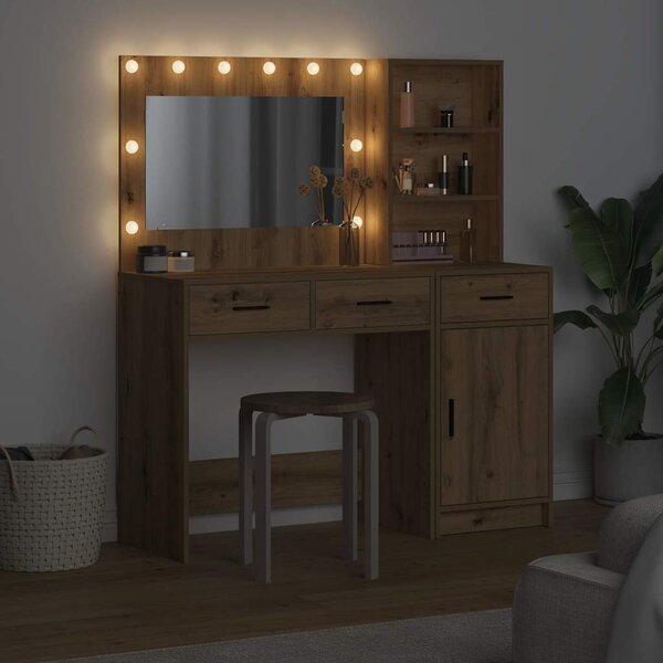 Kosmetický stůl 2 ks Hnědá 78,5 x 41 x 135 cm Kompozitní dřevo 3334271