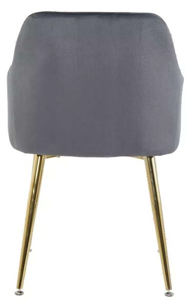 LuxuryForm DESIGN Jídelní židle AUSTIN VELUR - tmavě šedá