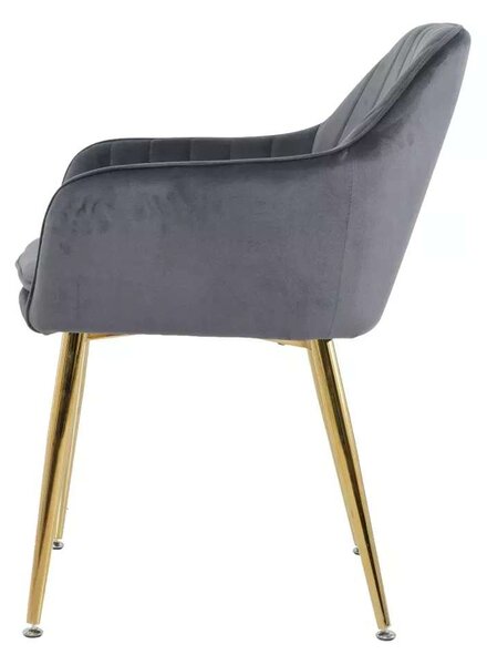LuxuryForm DESIGN Jídelní židle AUSTIN VELUR - tmavě šedá