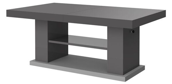 Konferenční stolek MATERA 2 (šedá lesk/šedá lesk) (Luxusní konferenční stolek ve vysokém lesku)