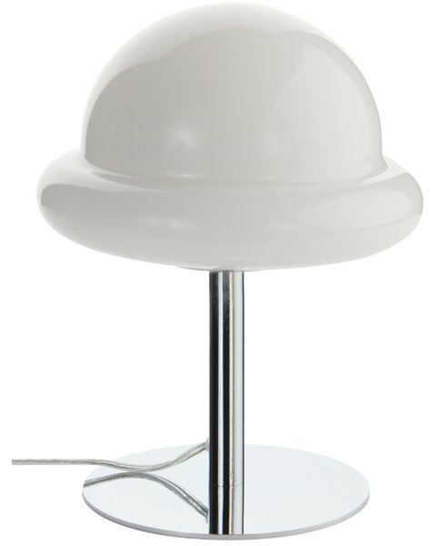 Jotex Bílá skleněná stolní lampa BUBBA