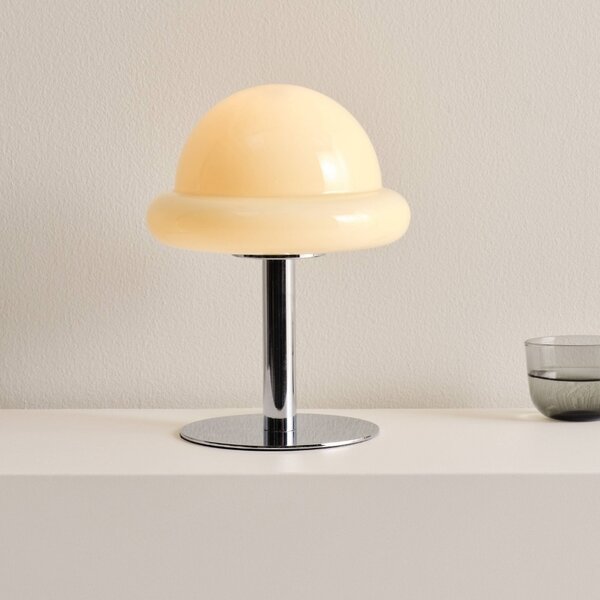 Jotex Světle žlutá skleněná stolní lampa BUBBA