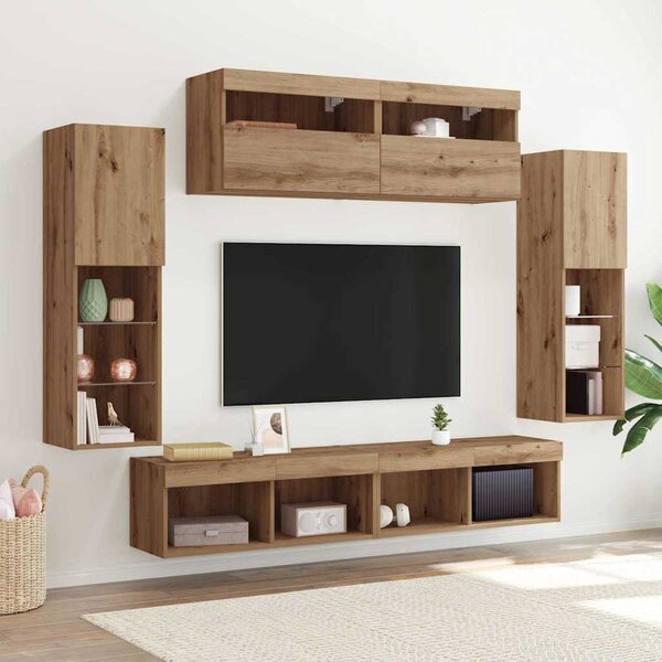 Sestava TV skříněk 6 ks dub artisan Kompozitní dřevo 3334381