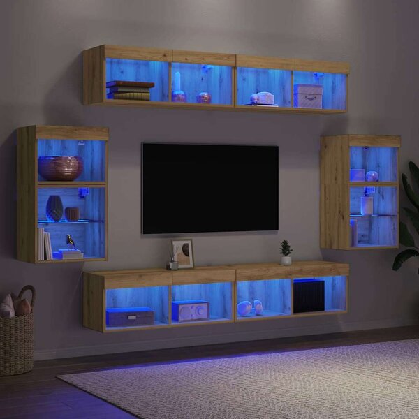 Sestava TV skříněk 8 ks dub artisan Kompozitní dřevo 3334387