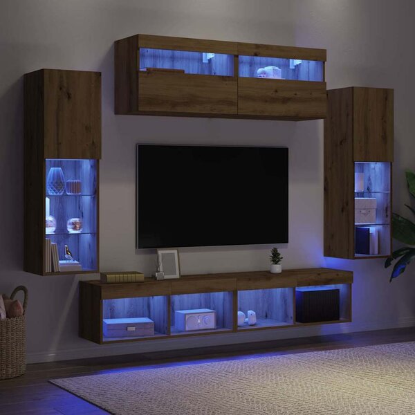 Sestava TV skříněk 6 ks dub artisan Kompozitní dřevo 3334381