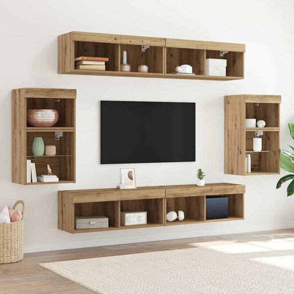 Sestava TV skříněk 8 ks dub artisan Kompozitní dřevo 3334387