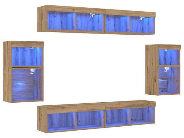 Sestava TV skříněk 8 ks dub artisan Kompozitní dřevo 3334387