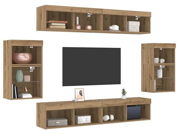 Sestava TV skříněk 8 ks dub artisan Kompozitní dřevo 3334387