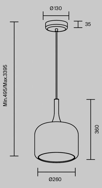 Maytoni LED závěsné světlo Spirito, bílé, sklo/kov, Ø 26 cm, Bílá / opál, Obývací pokoj / jídelna, Sklo