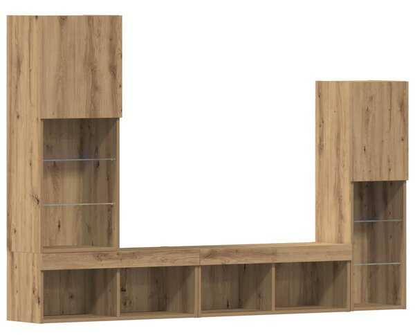 Televizní skříň 4 ks dub artisan Kompozitní dřevo 3334390