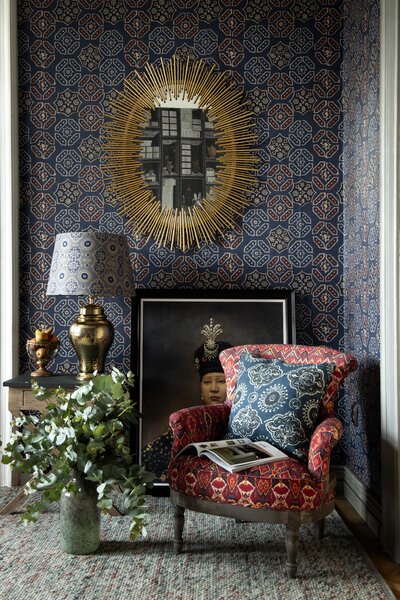 Mind the Gap WP 20412 Ajrak Blue