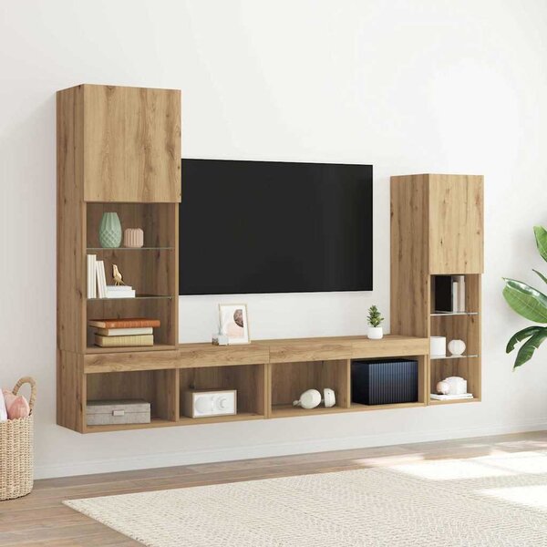 Televizní skříň 4 ks dub artisan Kompozitní dřevo 3334390