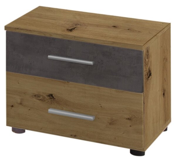 Noční stolek MARTINA dub artisan/beton