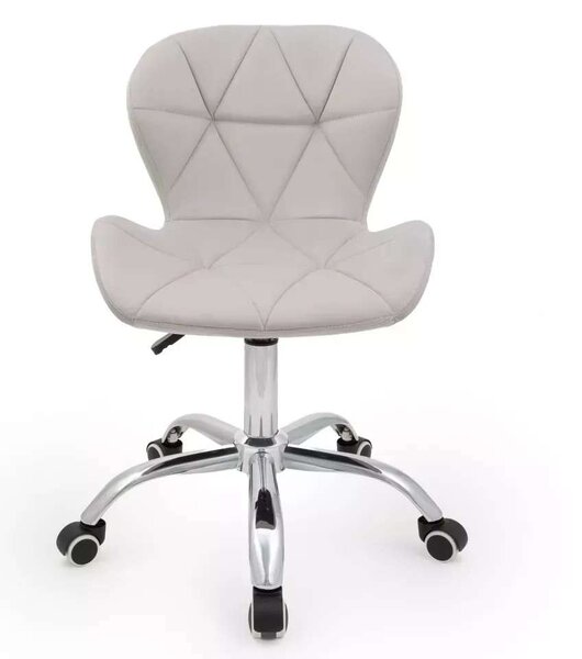 LuxuryForm DESIGN Židle LIVIO VELUR na stříbrné podstavě s kolečky - světle šedá