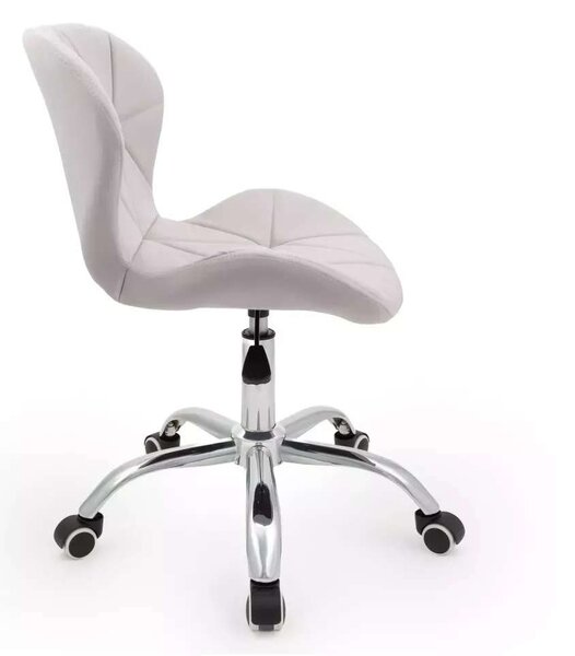 LuxuryForm DESIGN Židle LIVIO VELUR na stříbrné podstavě s kolečky - světle šedá