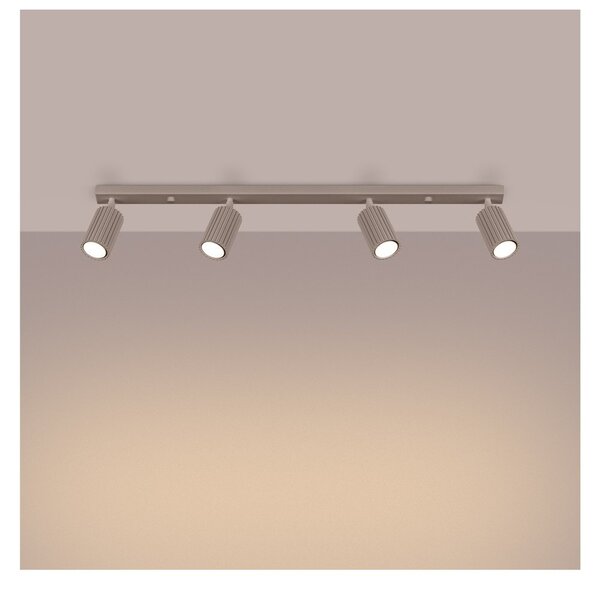 Taupe kovové bodové svítidlo 6,5x81 cm Gleam – Sollux