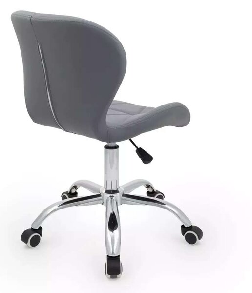 LuxuryForm DESIGN Židle LIVIO na stříbrné podstavě s kolečky - šedá