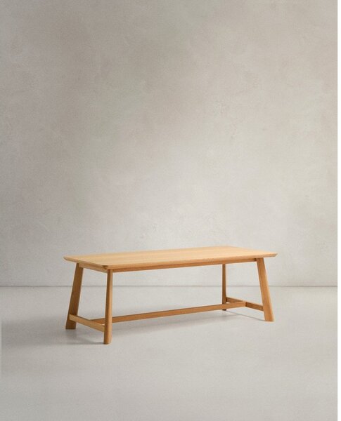 Jídelní stůl s deskou v dubovém dekoru 100x220 cm Idun – Kave Home
