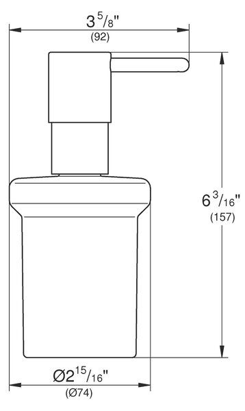 Grohe Essentials dávkovač mýdla 160 ml Hard Graphite 40394A01