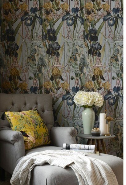 Mind the Gap WP 20476 Fleurs d'Iris Aquamarine