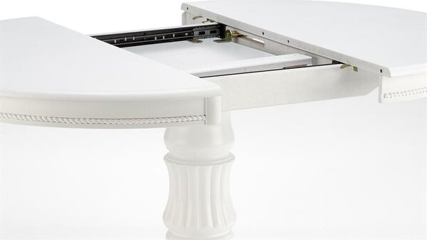 Rozkládací jídelní stůl 90-124 cm Ferrara (bílá) (pro 4 osoby)