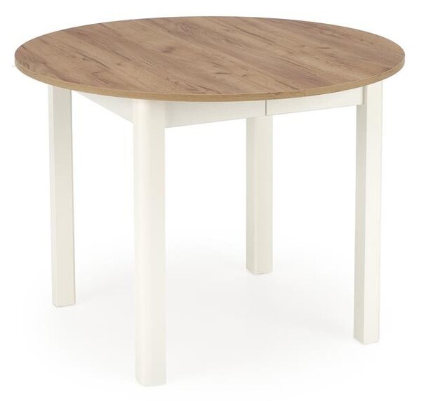 Rozkládací jídelní stůl 102-142 cm Ralllon (dub craft + bílá) (pro 4 6 osob)