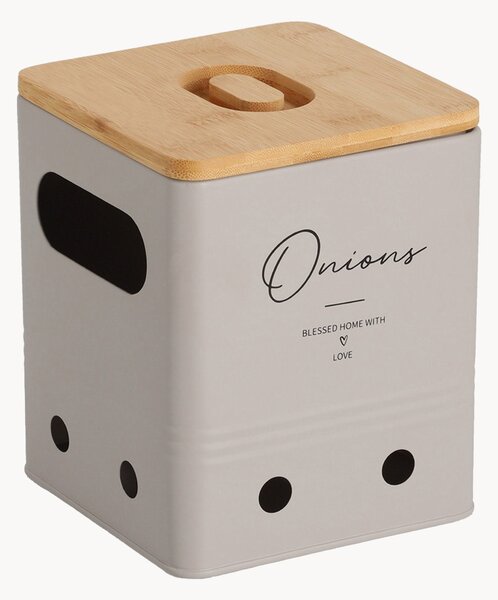 Kuchyňská dóza's bambusovým víčkem Onions