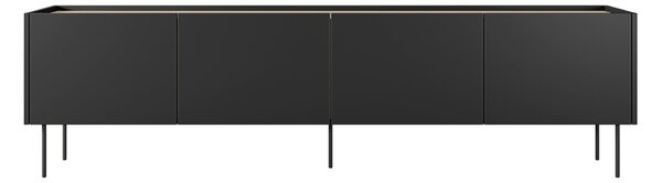 TV stolek Desin 220 cm s kovovými nohami - černý mat / dub nagano
