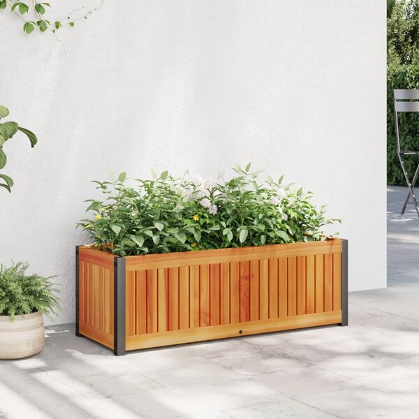 Zahradní truhlík 80x30x27,5 cm masivní akáciové dřevo a ocel