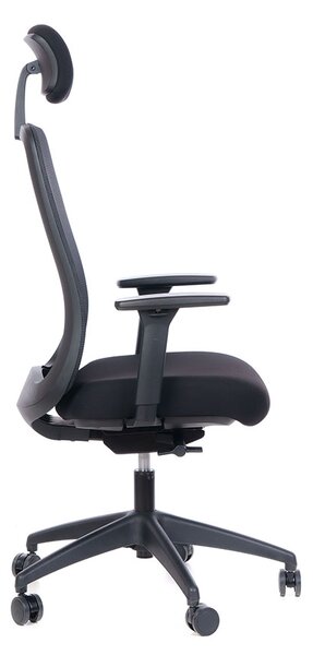 Kancelářská ergonomická židle BARRA — síť, černá