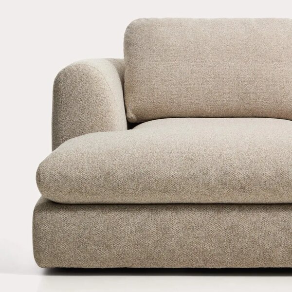 Kave Home Béžová čalouněná rohová pohovka Vera 322 cm, levá