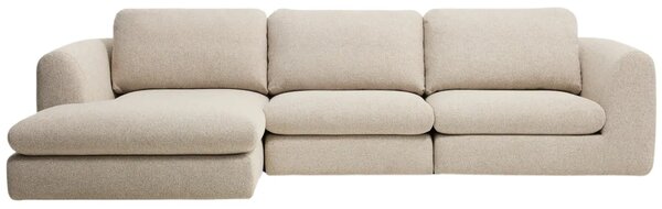 Kave Home Béžová čalouněná rohová pohovka Vera 322 cm, levá
