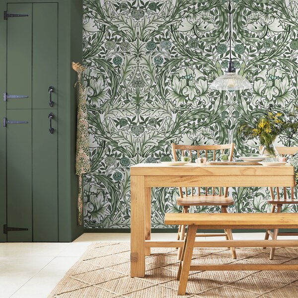 Vliesová obrazová tapeta na zeď, zelená, květiny, 125418, William Morris At Home