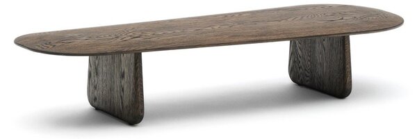 Tmavě hnědý konferenční stolek z dubového dřeva 64x146 cm Pirita – Kave Home