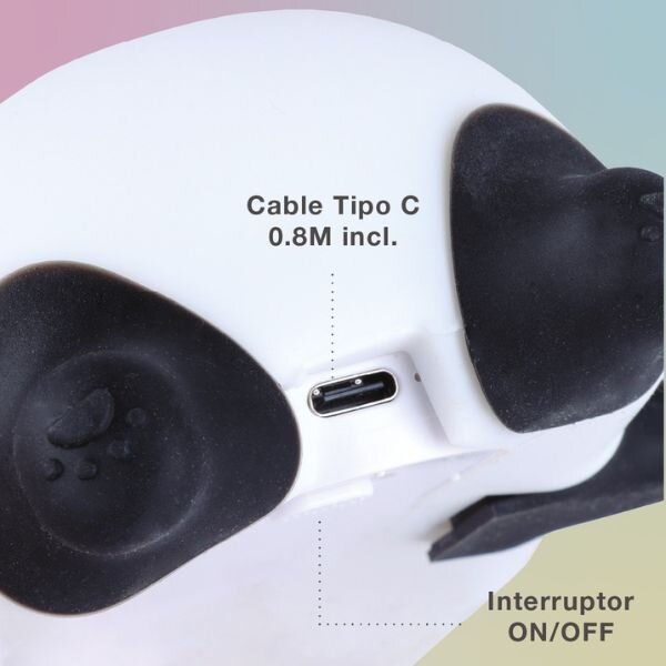 Noční světlo unavená panda 13cm GSC, teplá + RGB, nabíjecí, 3 roky záruka