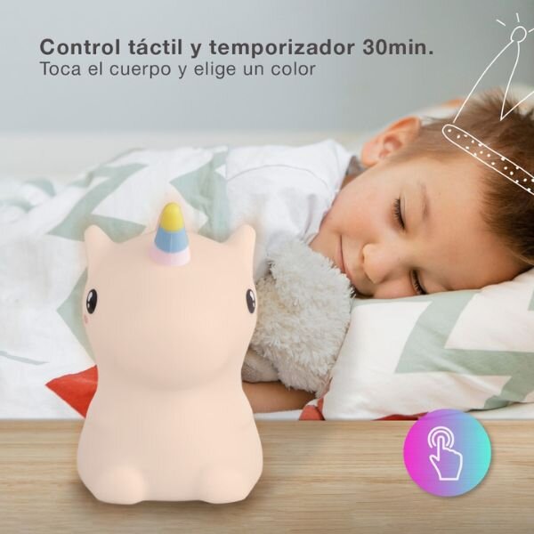 Noční světlo jednorožec 15cm GSC, teplá + RGB, nabíjecí, 3 roky záruka